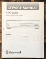 Sherwood CDC-2010R CD Player  Service Manual *Original*