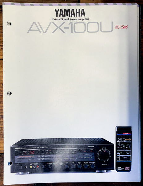 Yamaha AVX-100U Amplifier Dealer Brochure 6pg  *Original*