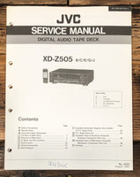 JVC XD-Z505 DAT Deck Service Manual *Original*
