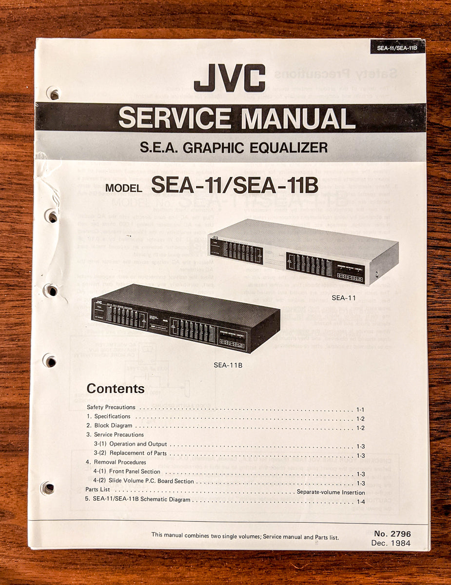 JVC SEA-11 SEA-11B Equalizer Service Manual *Original*