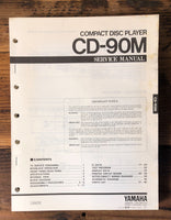 Yamaha CD-90M CD Player  Service Manual *Original*