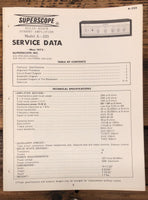 Superscope A-225 Amplifier  Service Manual *Original*