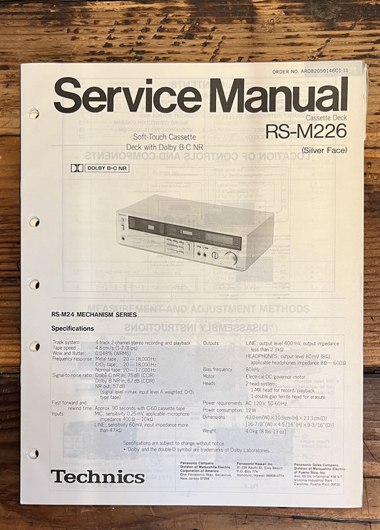 Technics RS-M226 Cassette  Service Manual *Original* #2