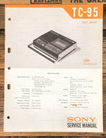 Sony TC-95 Cassette  Service Manual *Original*