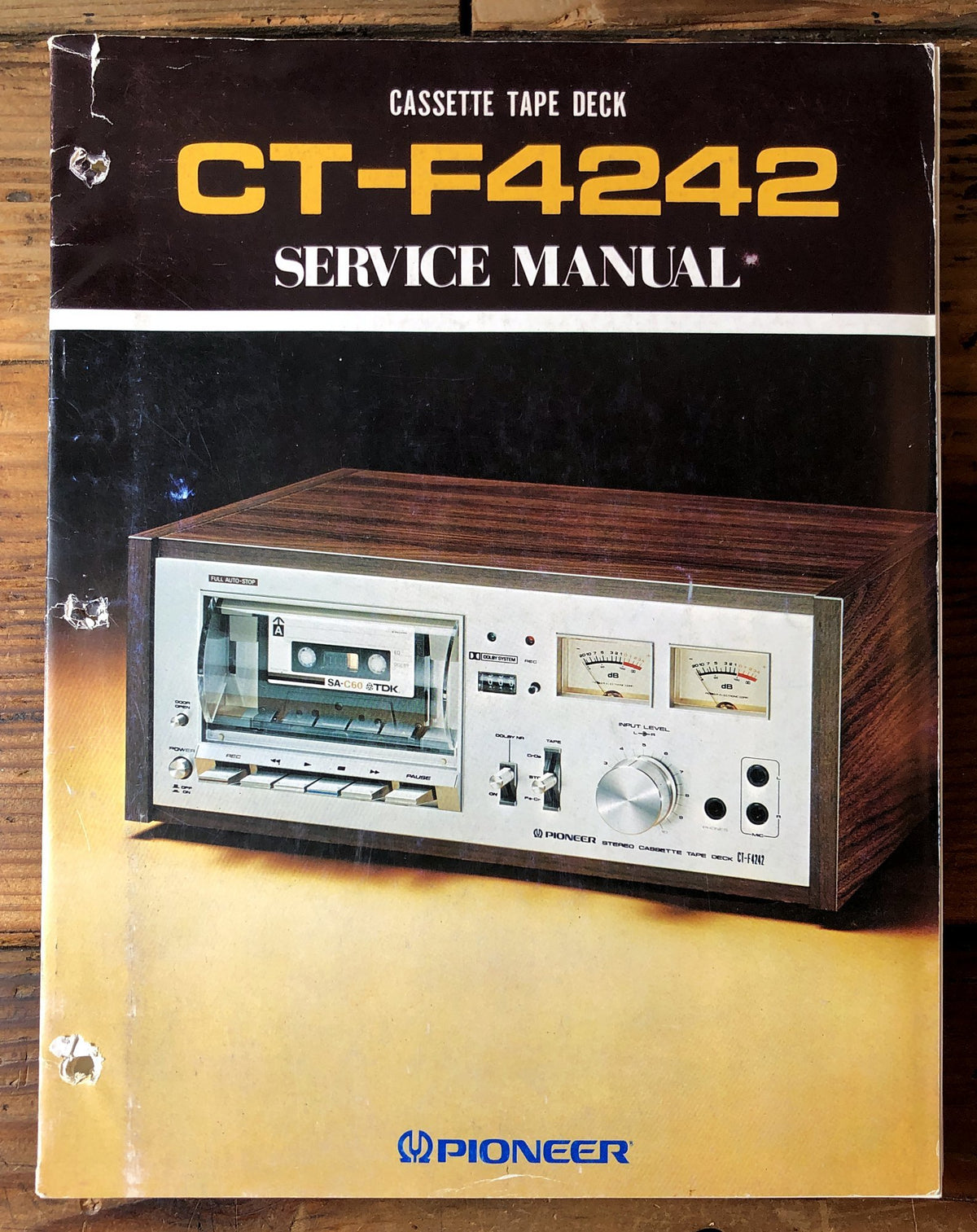Pioneer CT-F4242 Cassette Deck Service Manual *Original*