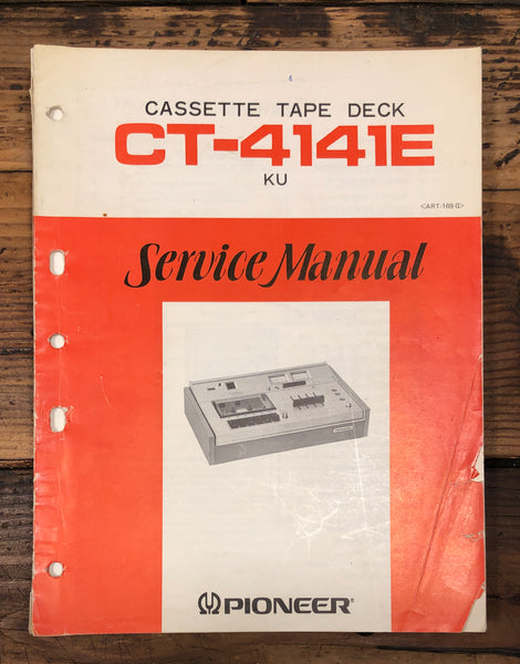 Pioneer CT-4141E -4141 E Cassette  Service Manual *Original*