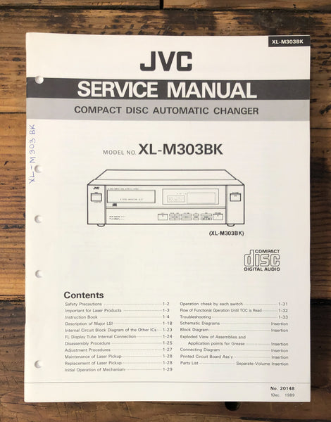 JVC XL-M303 XL-M303 BK CD Player  Service Manual *Original*