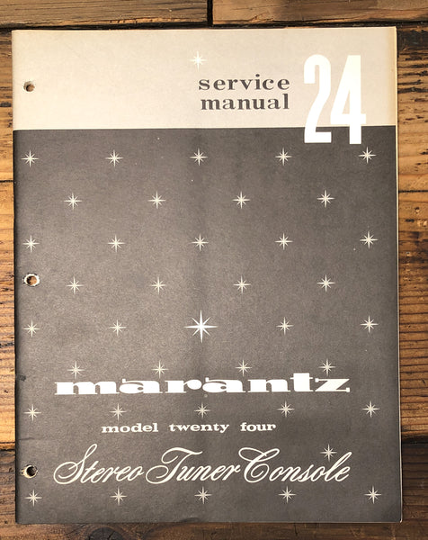 Marantz Model 24 Stereo Tuner  Service Manual *Original*