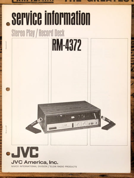JVC RM-4372 Stereo  Service Manual *Original*