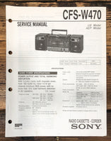 Sony CFS-W470 Radio Service Manual *Original*