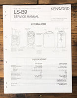 Kenwood LS-B9 Speaker  Service Manual *Original*