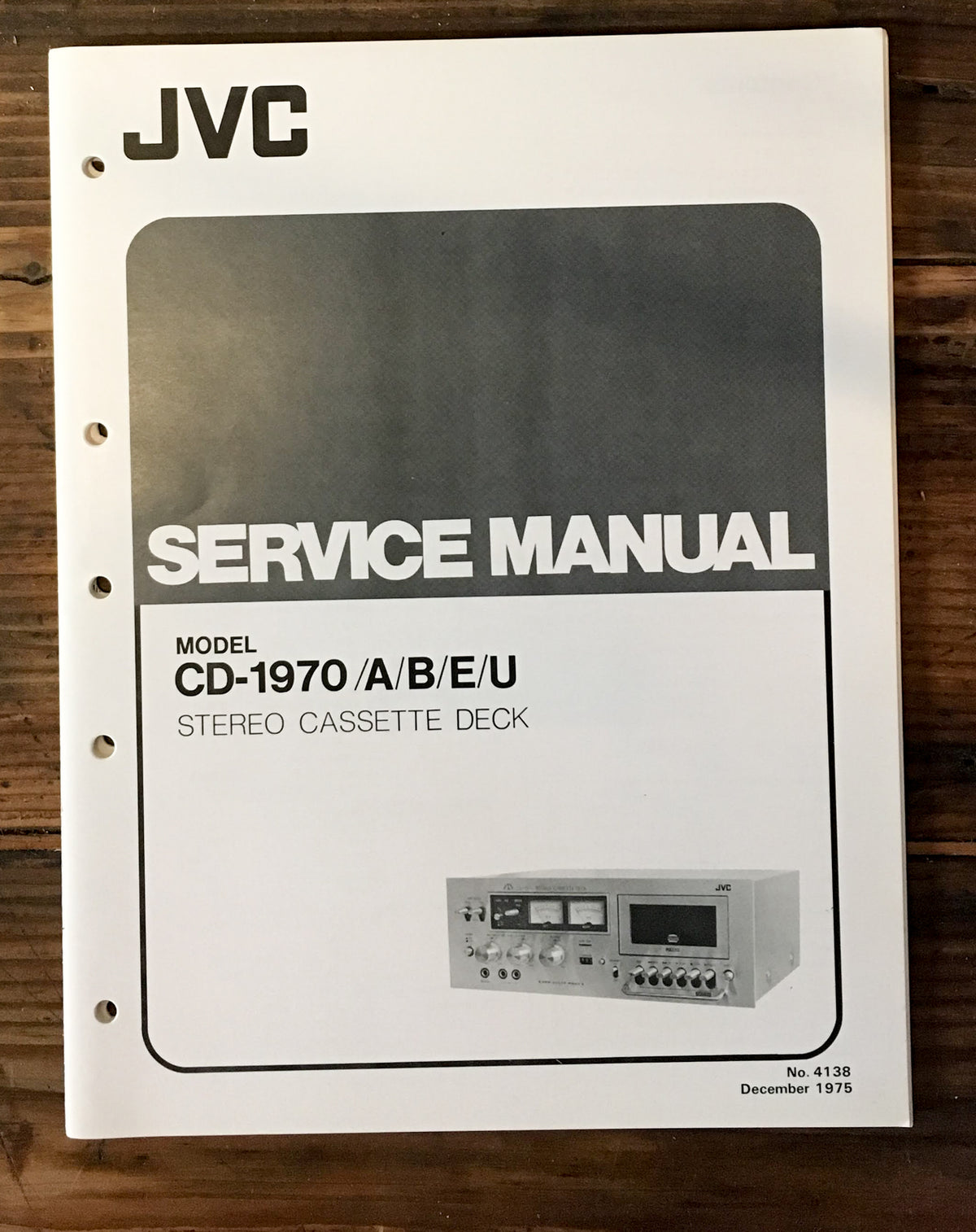 JVC CD-1970 Cassette Service Manual *Original*