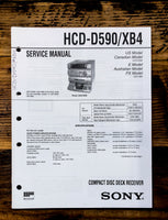 Sony HCD-D590 HCD-XB4 Stereo  Service Manual *Original*