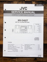 JVC MX-D402T Stereo  Service Manual *Original*