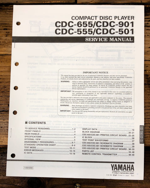 Yamaha CDC-655 CDC-555 -901 -501 CD Player  Service Manual *Original*