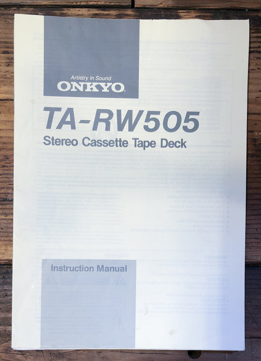 Amplifier Owner / User Manual *Original* – Vintage Audio Store ...