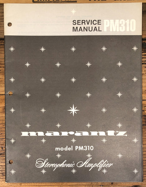 Marantz PM-310 PM310 Amplifier Service Manual *Original*
