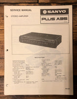 Sanyo PLUS A35 Amplifier  Service Manual *Original*