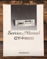 Pioneer CT-F850 Cassette Service Manual *Original*