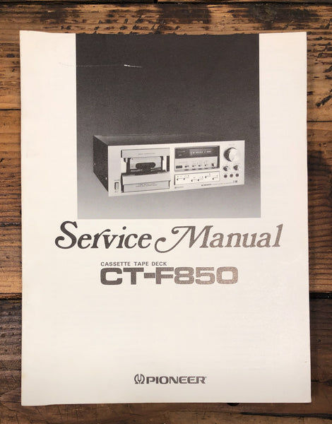 Pioneer CT-F850 Cassette  Service Manual *Original*