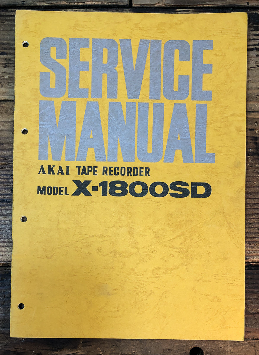 Akai Model X-1800SD  Service Manual *Original*