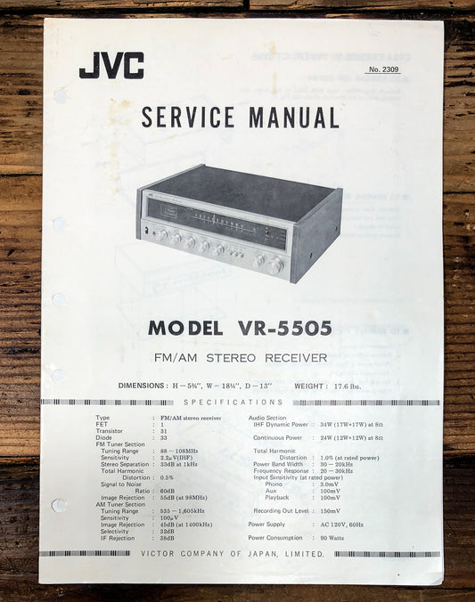 JVC VR-5505 Receiver Service Manual *Original*