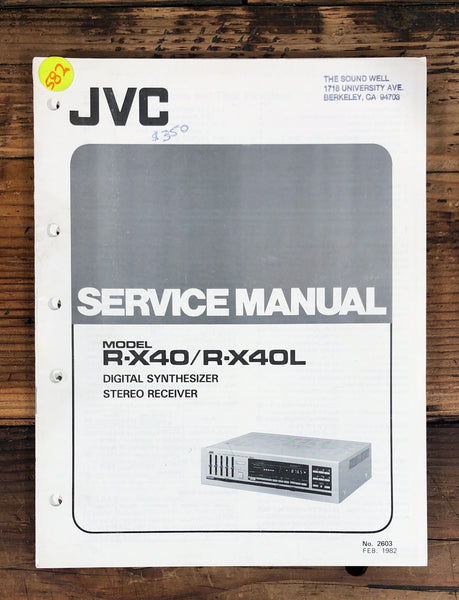 JVC R-X40 R-X40L Receiver  Service Manual *Original*