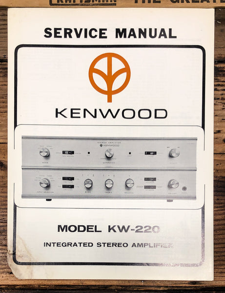 Kenwood KW-220 Amplifier  Service Manual *Original*