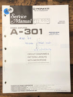 Pioneer A-301 Amplifier  Service Manual *Original*