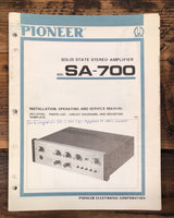 Pioneer SA-700 Amplifier Owner & Service Manual *Original*