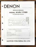 Denon AVR-1700 Receiver  Service Manual *Original*