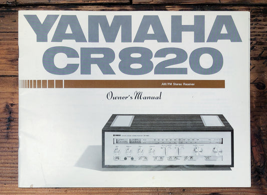 Yamaha CR-820 Receiver Owners / User Manual *Original*