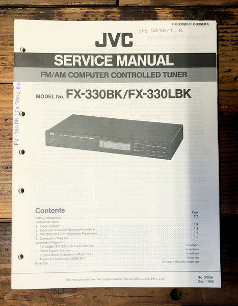 JVC FX-330 -330BK -330LBK Tuner  Service Manual *Original*