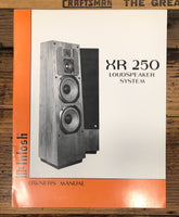 McIntosh XR250 XR-250 Speaker Owners / User Manual *Original*