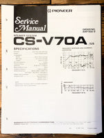 Pioneer CS-V70A Speaker  Service Manual *Original*