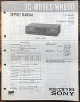 Sony TC-WR9ES TC-WR800 Cassette  Service Manual *Original*