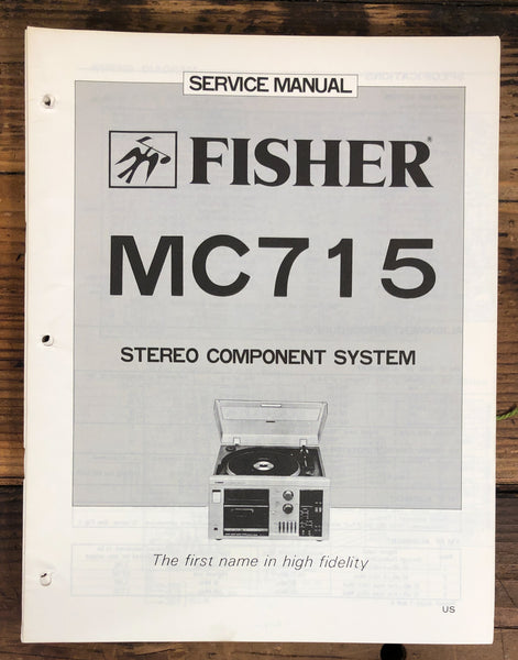 Fisher MC-715 Stereo  Service Manual *Original*