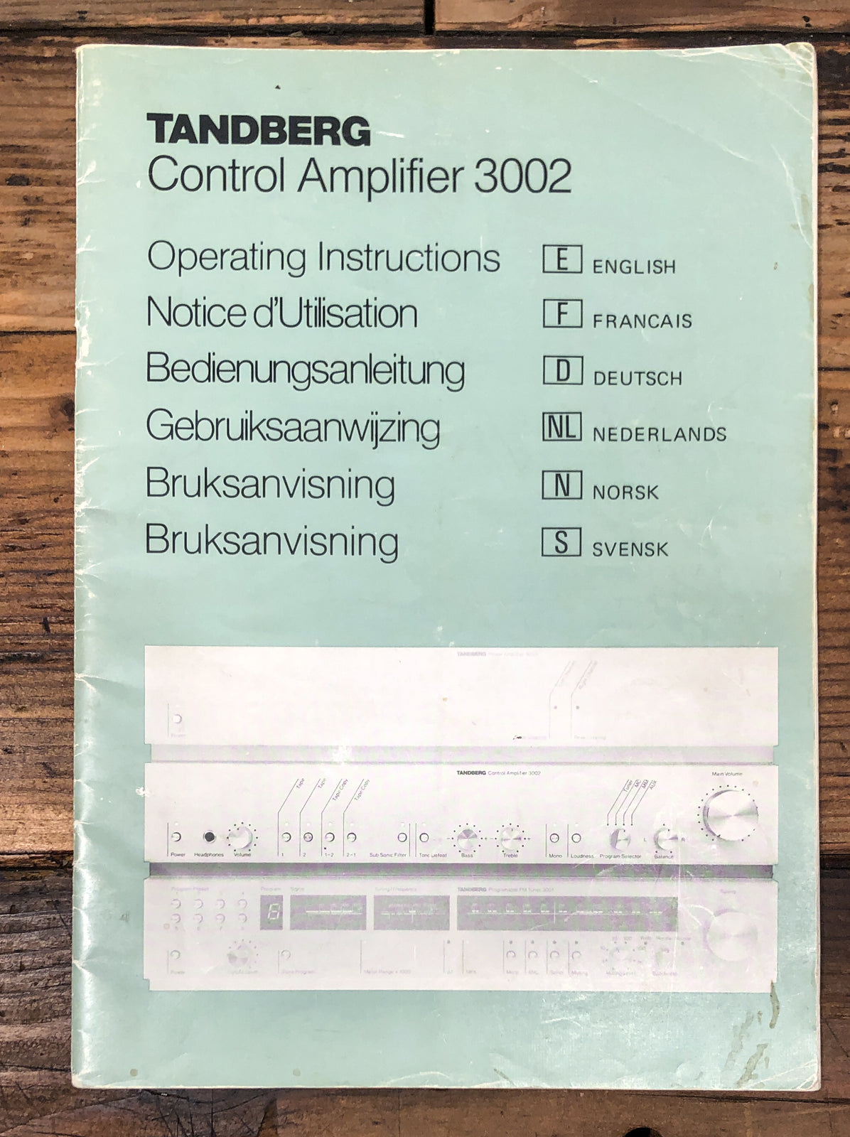 Tandberg Model 3002 Preamp / Preamplifier Owners / User Manual *Original*