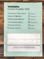 Tandberg Model 3002 Preamp / Preamplifier Owners / User Manual *Original*