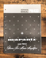 Marantz PM433 PM-433 Preamp / Preamplifier  Service Manual *Original*