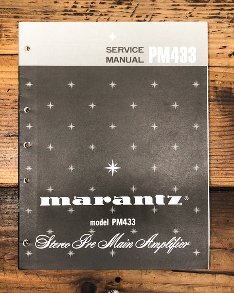 Marantz PM433 PM-433 Preamp / Preamplifier  Service Manual *Original*