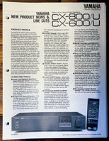 Yamaha CX-800 -600 -800U 600U Preamplifier Dealer Brochure 3pg  *Original*