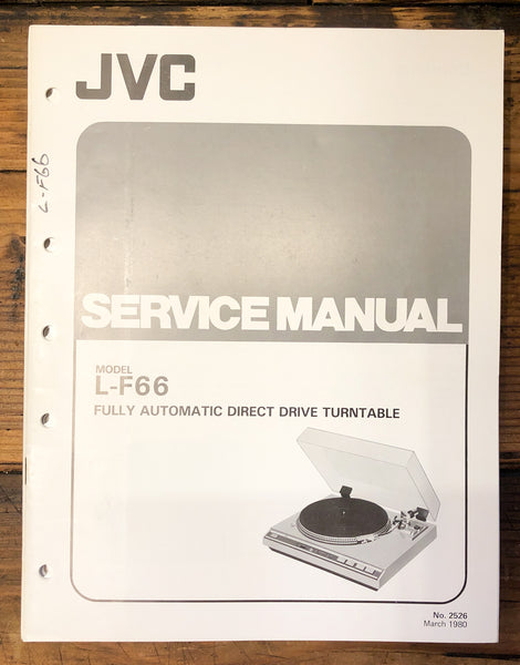 JVC L-F66 Record Player / Turntable Service Manual *Original*