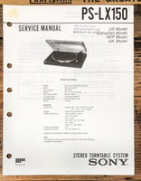 Sony PS-LX150 Record Player / Turntable  Service Manual *Original*