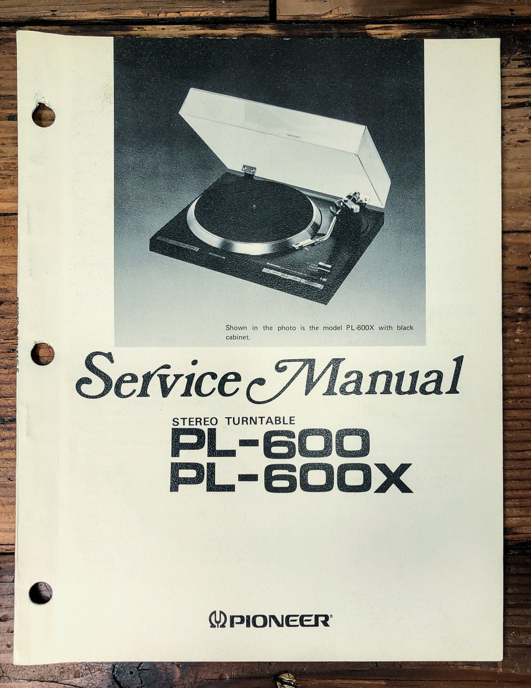 Pioneer PL-600 PL-600X Turntable Service Manual *Original*