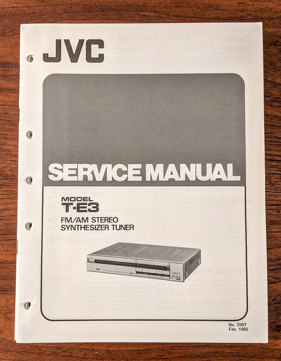 JVC TA-E3 Tuner Service Manual *Original*