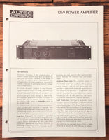 Altec Model 1269 Amplifier  Service Manual *Original*