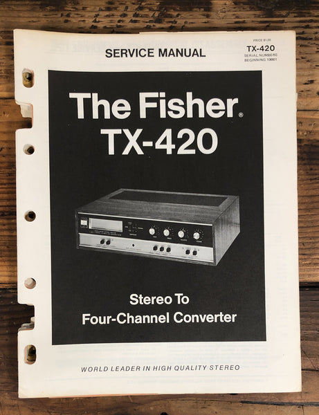Fisher TX-420 Tuner  Service Manual *Original*