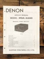 Denon POA-4400 Amplifier  Service Manual *Original*