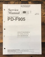 Pioneer PD-F905 CD Player  Service Manual *Original*